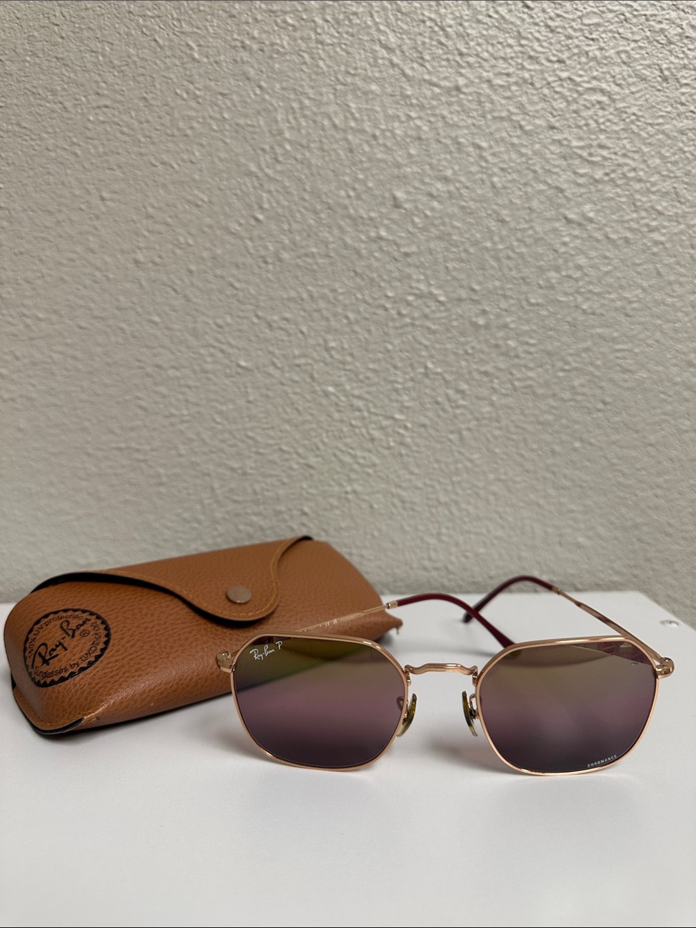 Ray-Ban Hexagonal Polarized Chromance Sunglasses